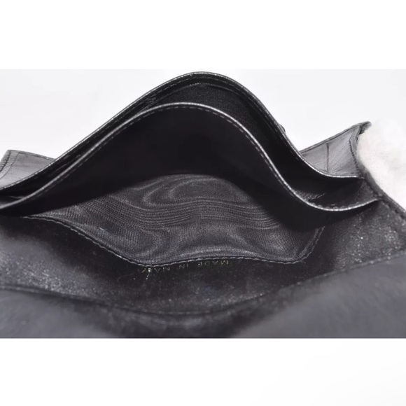 💎⭐️ Auth Chanel Caviar Skin Coco Mark Tri-Fold Wallet Leather Black ⭐️💎 - Picture 8 of 9